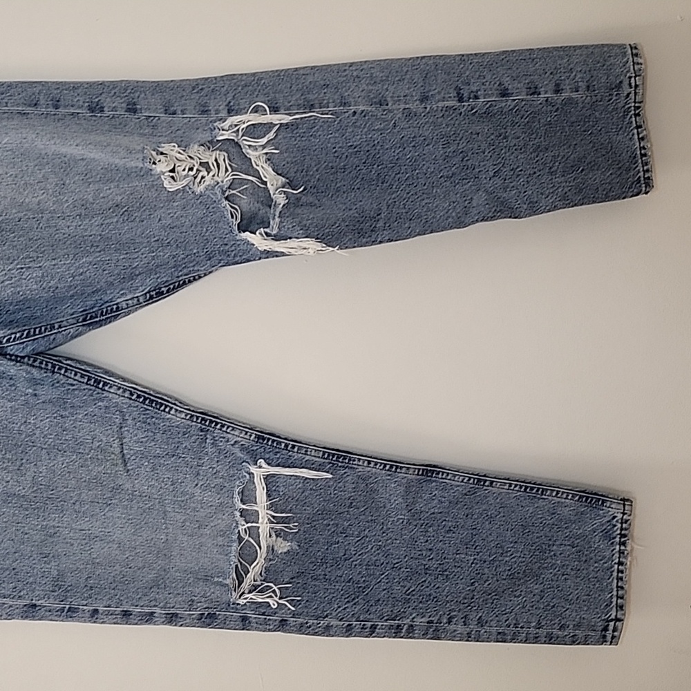 AGOLDE 100% Organic Cotton Jamie High Rise Jeans Distressed Button Fly Sz 29 - Picture 6 of 16